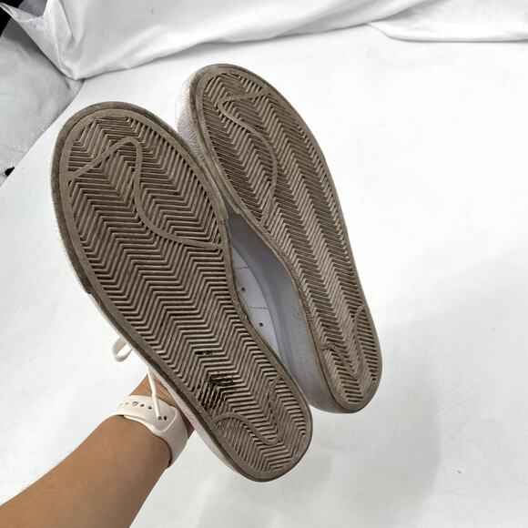 Nike blazer triple white low platform sneakers